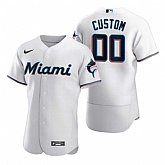 Miami Marlins Customized Nike White 2020 Stitched MLB Flex Base Jersey,baseball caps,new era cap wholesale,wholesale hats